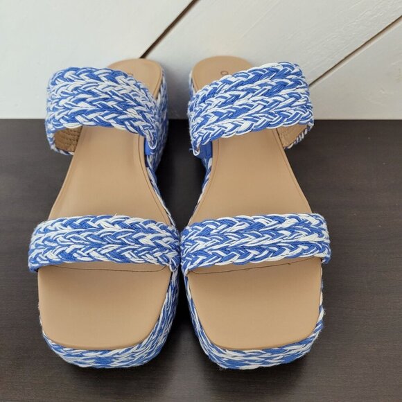 NEW ON-34TH Women's 12 Braided Raffia Platform Sandals  Dual Straps - Picture 4 of 9